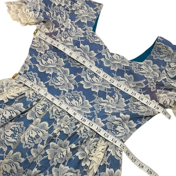 Handmade Vintage Costume Floral Lace Dress - Picture 9 of 15